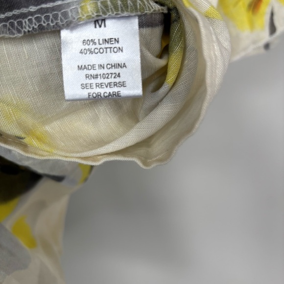 Hester & Orchard Linen Blend Short Sleeve Top Size M - Picture 4 of 6